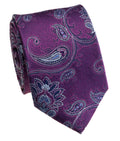 Purple and Blue Paisley Tie