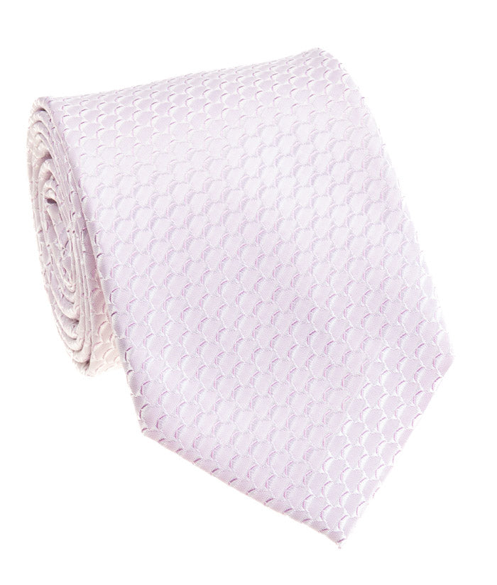 Lilac Scallop Texture Silk Tie