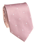 Mauve Polka Dot Silk Tie