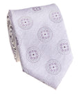 Lavender Medallion Silk Tie