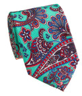 Mint Green Paisley Silk Tie