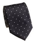 Black Polka Dot Silk Tie