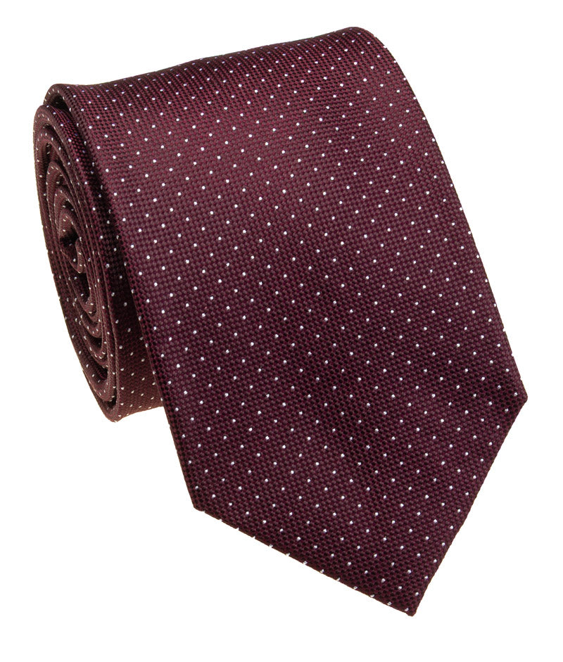 Wine Silk Jacquard Tie — Style 9015C