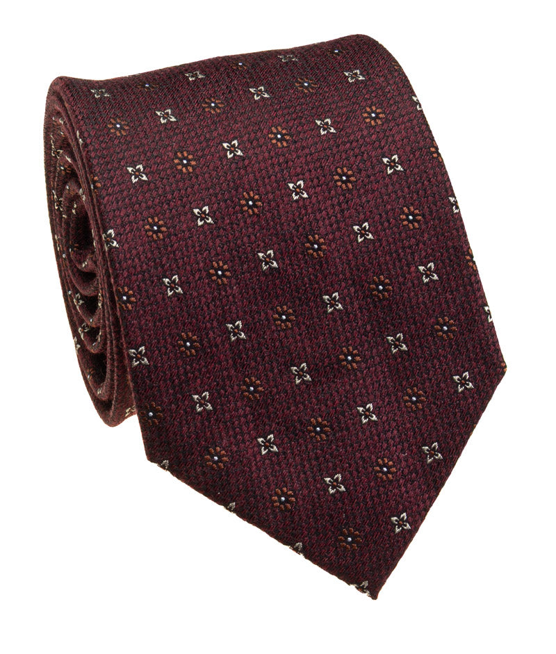 Wine Silk Jacquard Tie — Style 9029A