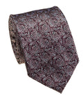 Wine Silk Jacquard Tie — Style 9052C