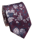Wine Silk Jacquard Tie — Style 9062A