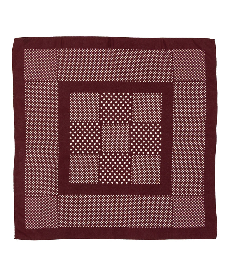 Wine Crepe Silk Bandana Pocket Square