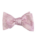 Mauve Floral Jacquard Self-Tie Bow Tie