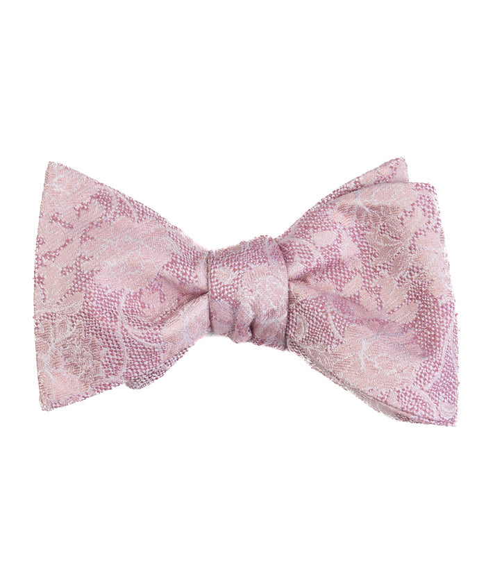 Mauve Floral Jacquard Self-Tie Bow Tie
