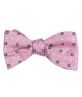 Pink Multi-Motif Self-Tie Bow Tie