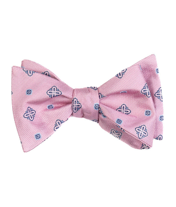 Pink Medallion Self-Tie Bow Tie
