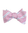 Pink & Blue Stripe Self-Tie Bow Tie