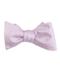 Petal Pink Woven Texture Self-Tie Bow Tie