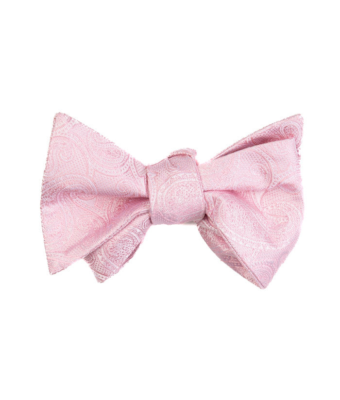Pink Paisley Self-Tie Bow Tie