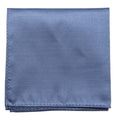 Navy Solid Ribbed Silk Pocket Square