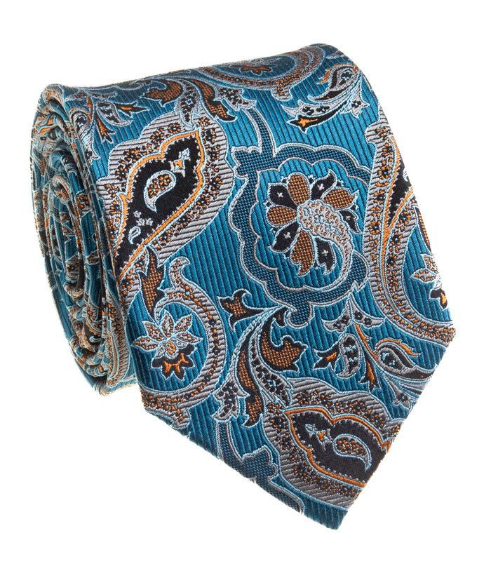 Forest Green Geometric Foulard Silk Tie