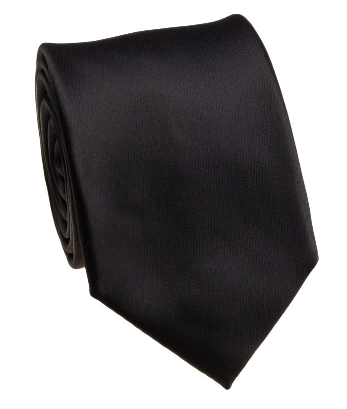 Black Satin Tie
