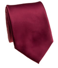 Burgundy Satin Tie