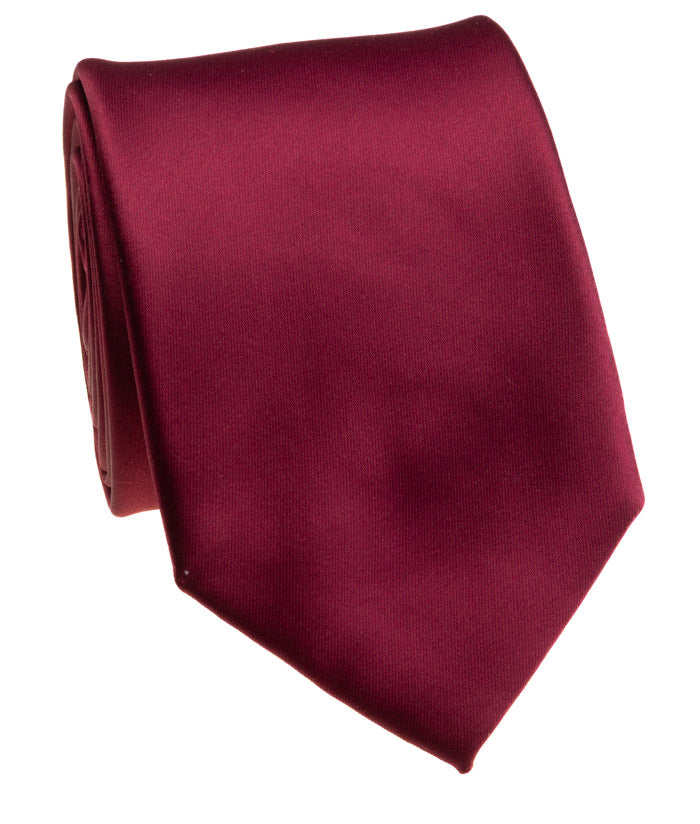 Burgundy Satin Tie