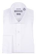 White Contemporary Fit Evening Shirt - French Cuff
