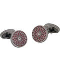 Gunmetal & Wine Cufflinks