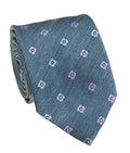 Green & Light Blue Silk Necktie