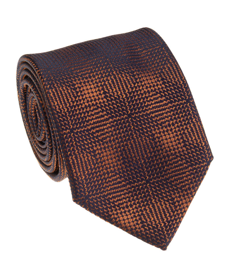 Burnt Orange Solid Silk Necktie