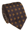 Chestnut Brown Solid Silk Necktie