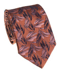 Amber Orange Solid Silk Necktie