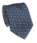 Petrol Paisley Silk Tie