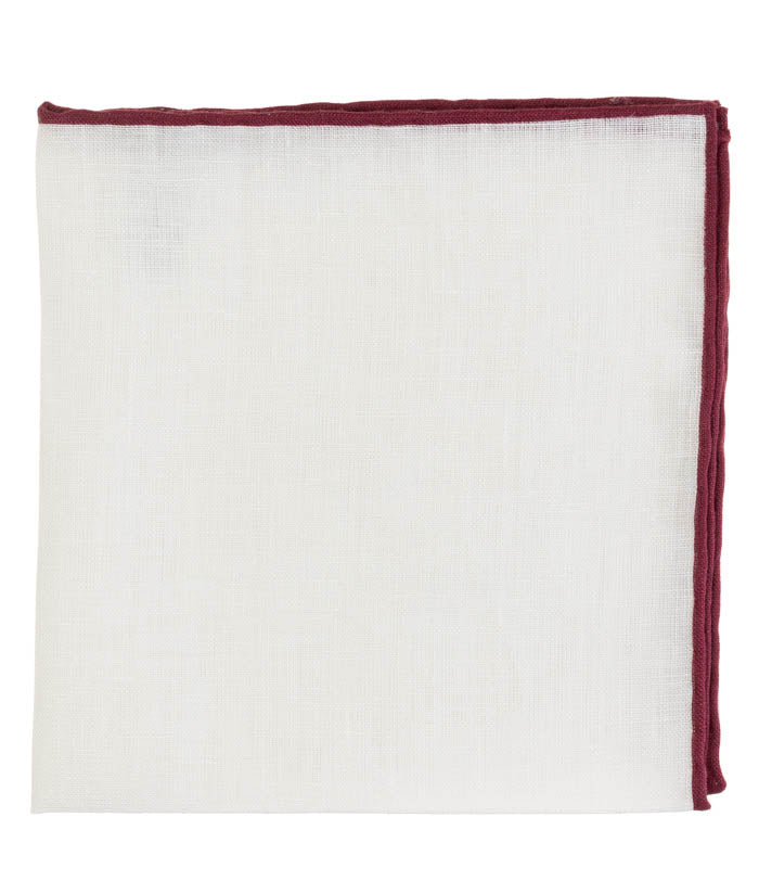 Wine Linen Pocket Square