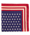 Red White & Blue Stars & Stripes Cotton Pocket Square
