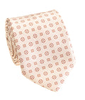 Ivory Floral Medallion Silk Tie