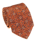 Burnt Orange Medallion Foulard Silk Tie