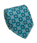 Black & Turquoise Silk Tie