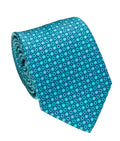 Navy & Turquoise Silk Tie