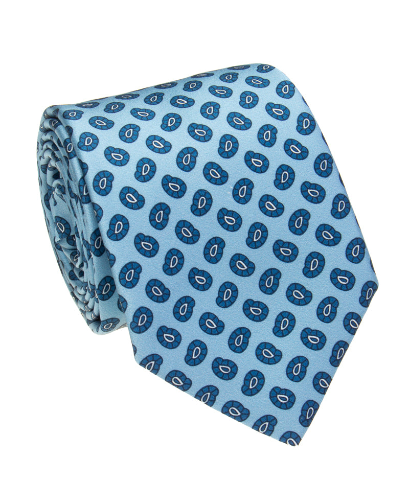 Light Blue Silk Satin Tie