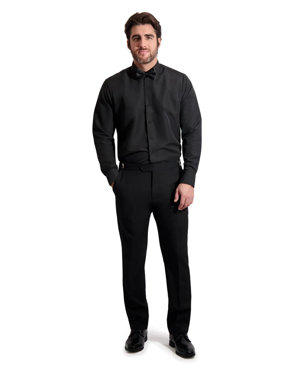 The Service Shirt – Black (Microfiber) Classic Fit