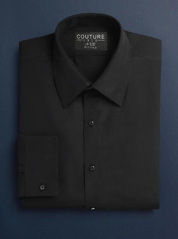 The Service Shirt – Black (Microfiber) Classic Fit