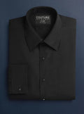 The Service Shirt – Black (Microfiber) Classic Fit