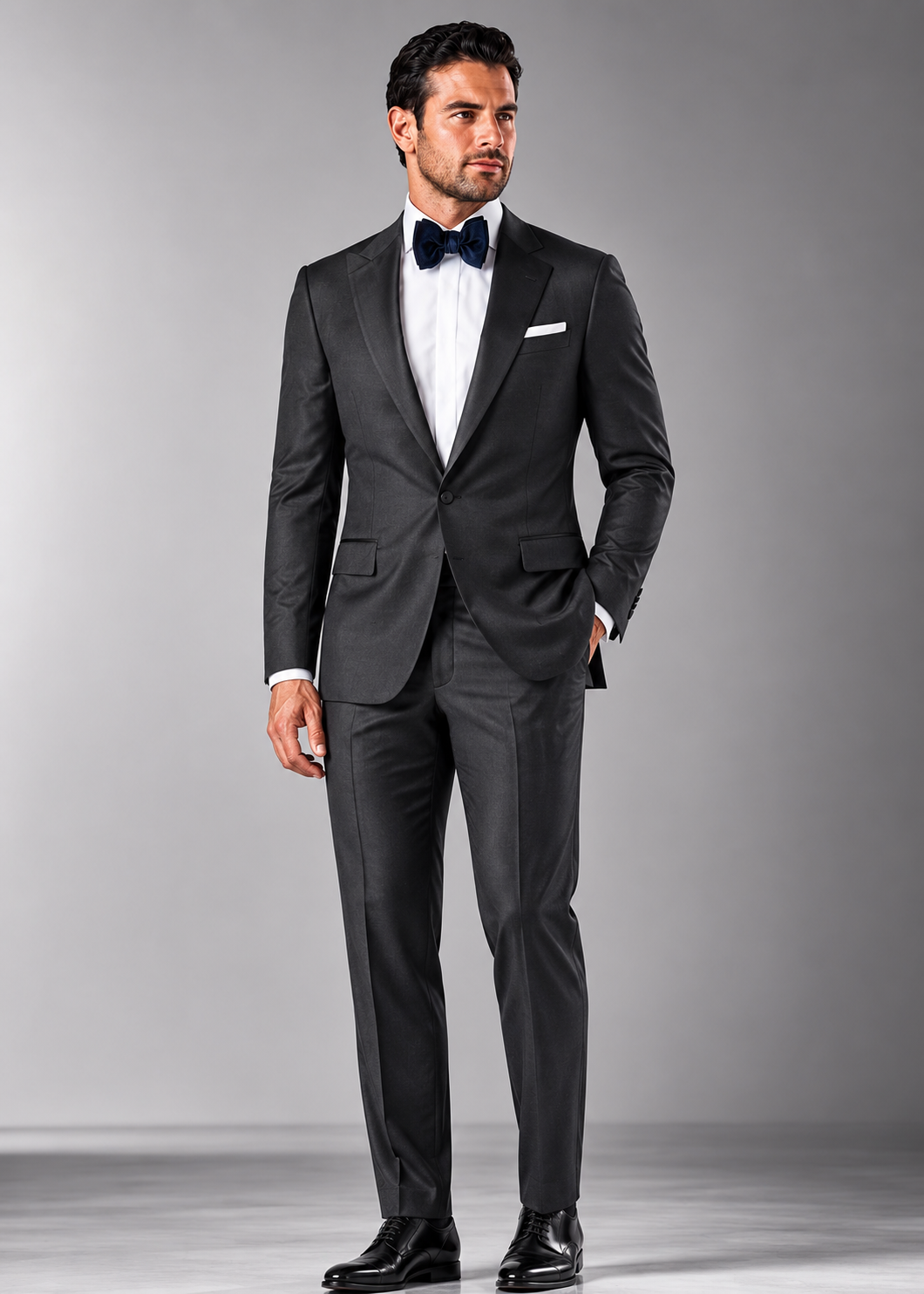 Black Notch Lapel Tuxedo — Modern Fit