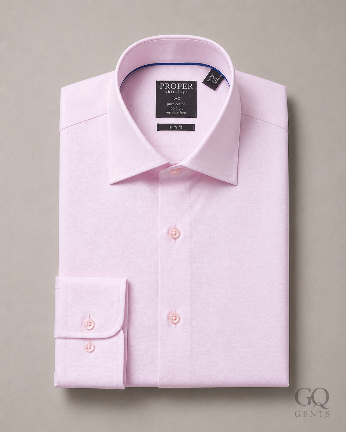 Pink Contemporary Fit Shirt — Regular Cuff (Proper Collection)