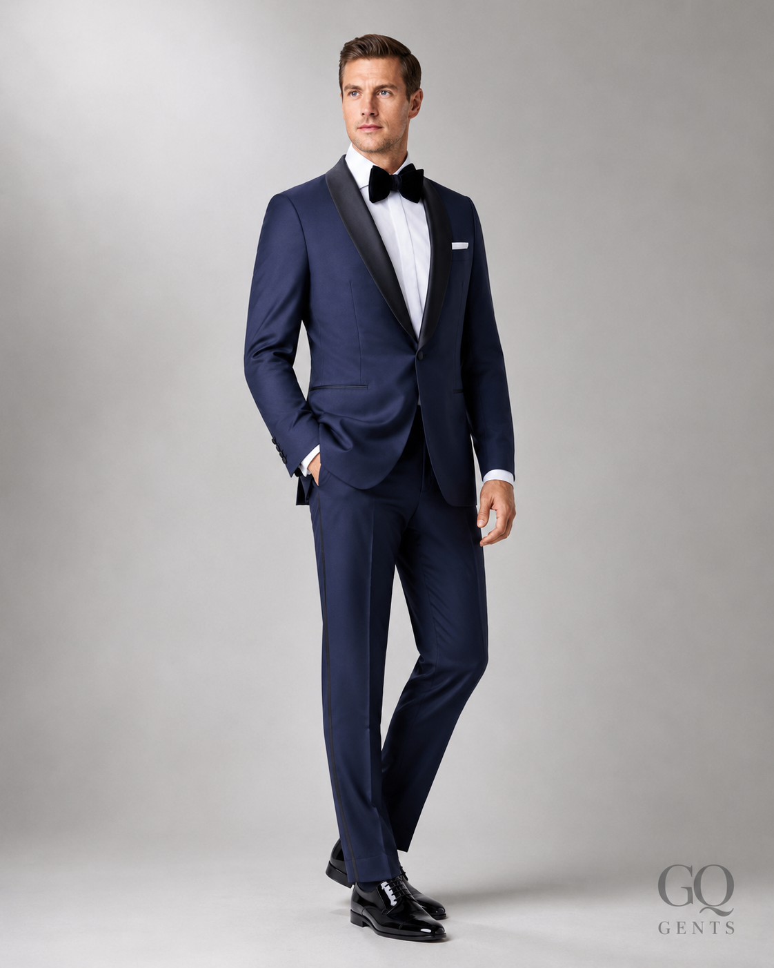 Blue Shawl Lapel Tuxedo — Modern Fit