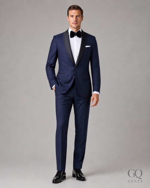 Blue Shawl Lapel Tuxedo — Modern Fit