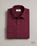 Burgundy Classic Fit Shirt — Regular Cuff