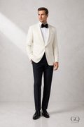 Ivory Shawl Collar Dinner Jacket — Slim Fit