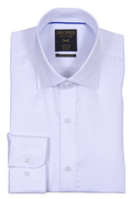 White Contemporary Fit Shirt – Regular Cuff (Wrinkle-Free Cotton)