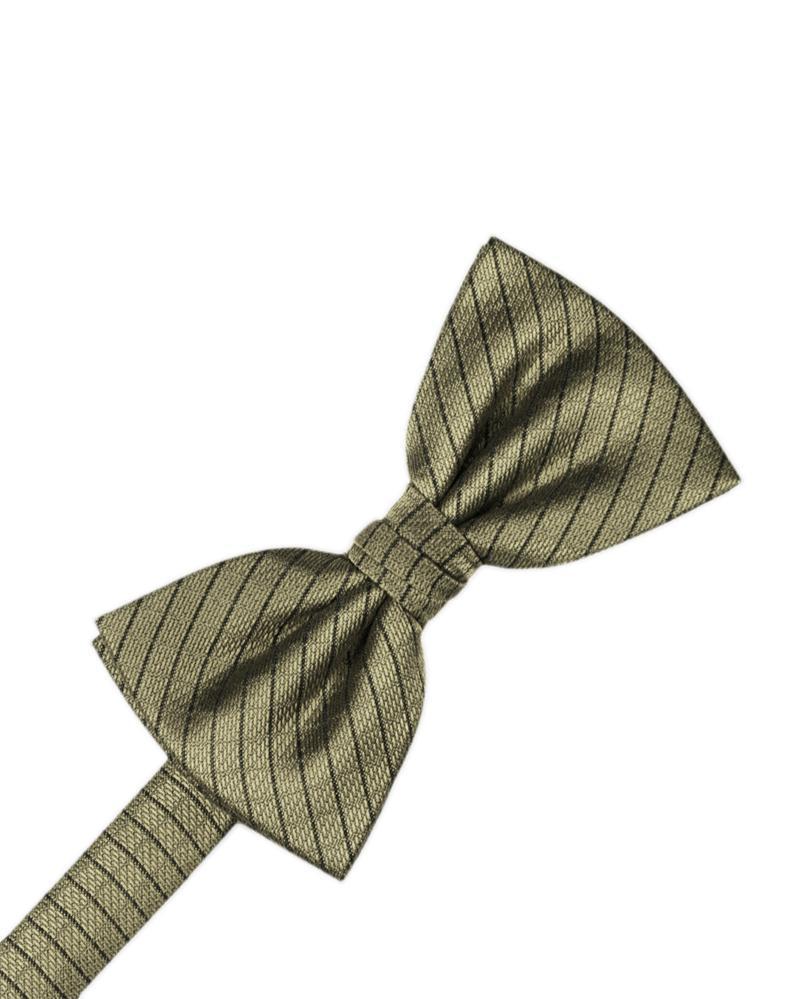 Champagne Tonal Stripe Bow Tie