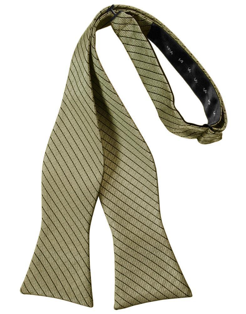 Champagne Tonal Stripe Bow Tie
