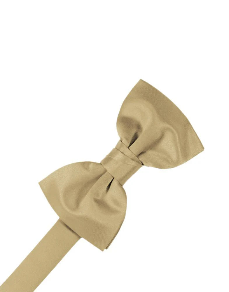 Golden Satin Bow Tie